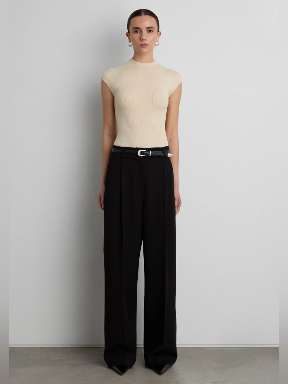 Oak + Fort Knit Mockneck Top